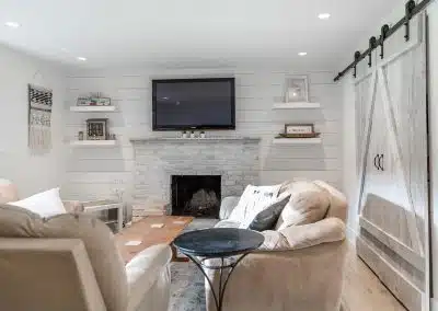 Custom living area home renovation contractors in Langley, BC