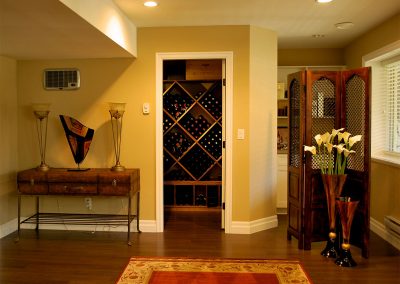 Wine closet Custom additions in Langley, BC