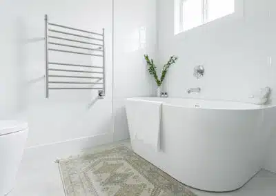 Bathroom with white accent custom bathroom home renovation contractors in Langley, BC