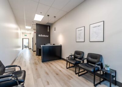 Beltone Hearing Centre reception, made by Commercial renovations contractor in Langley