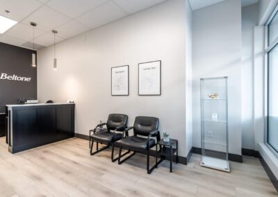 Beltone Hearing Centre reception, made by Commercial renovations contractor in Langley