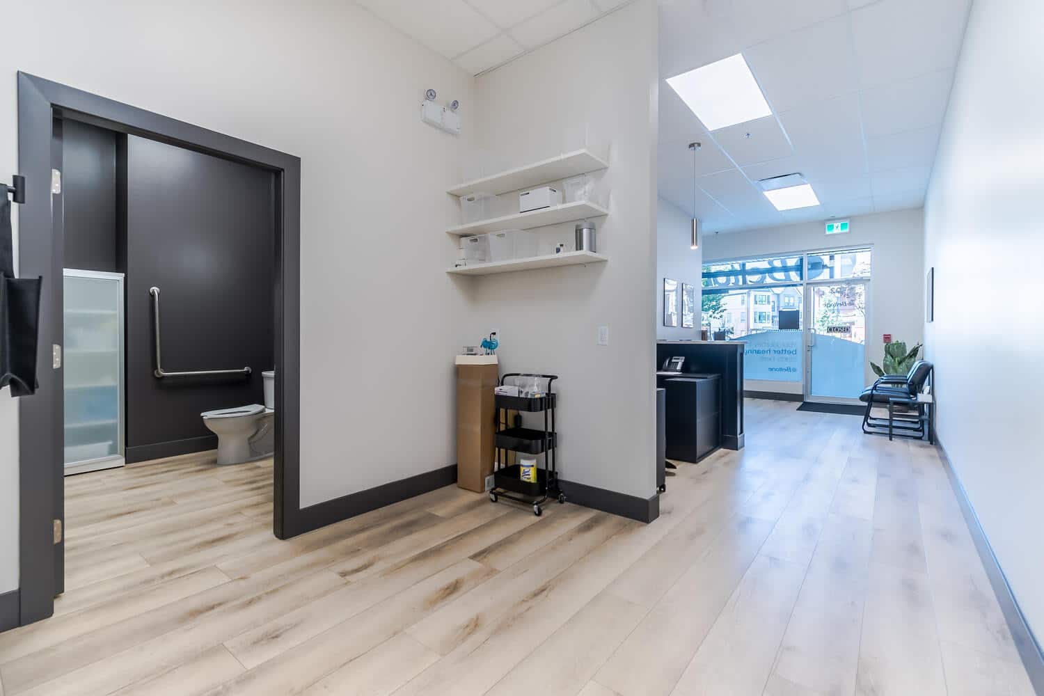 Beltone Hearing Centre hallway, made by Commercial renovations contractor in Langley